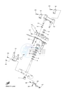 XVS1300A MIDNIGHT STAR (11C9) drawing STEERING