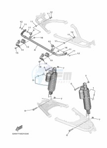 YXE850EN YXE85WPAL (BAN7) drawing REAR SUSPENSION