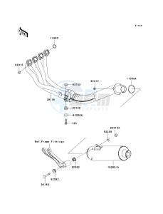 ZX 600 J [ZZR600] (J6F-J8F) J8F drawing MUFFLER-- S- -