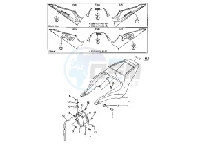 YZF R6 600 drawing SIDE COVER MY99