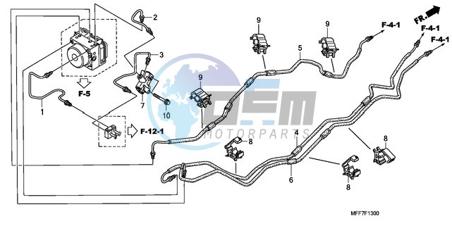 BRAKE LINES/PCV. (ABS)