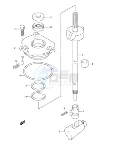 DF 115 drawing Clutch Rod (S/N 681517 & Older)