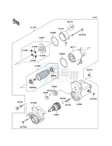 MULE 4010 DIESEL 4x4 KAF950FBF EU drawing Starter Motor