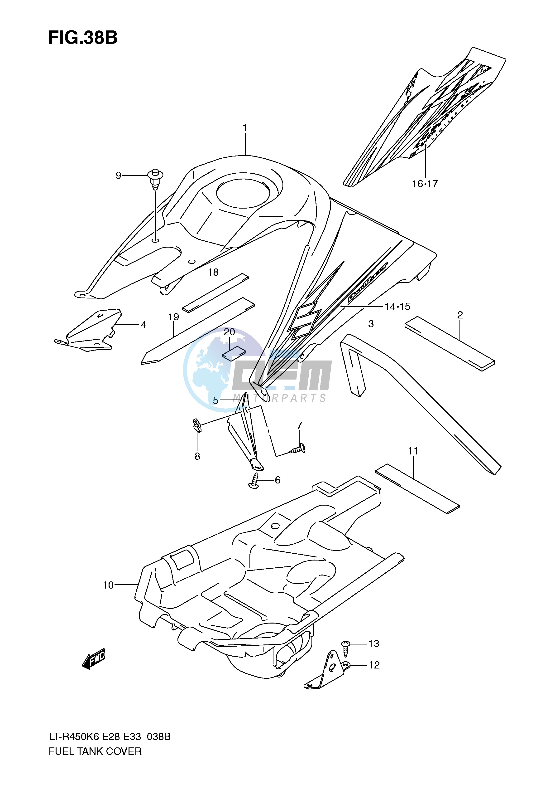 FUEL TANK COVER (MODEL K9)