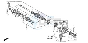 TRX400FA FOURTRAX AT drawing KNUCKLE