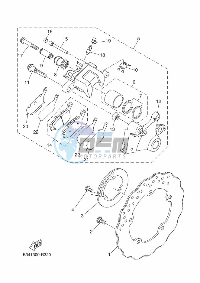 REAR BRAKE CALIPER