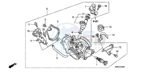 CRF250RD CRF250R Europe Direct - (ED) drawing THROTTLE BODY