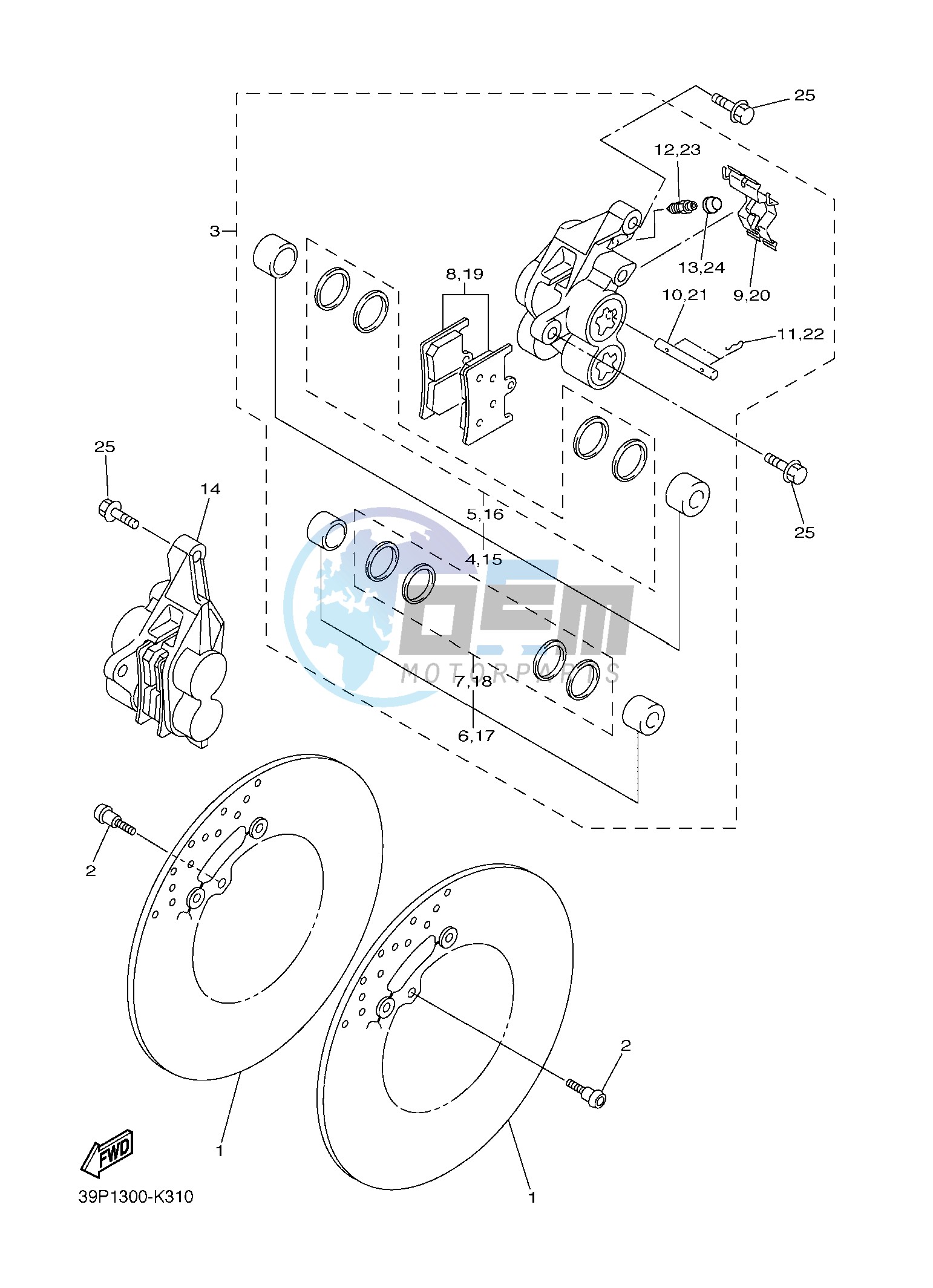 FRONT BRAKE CALIPER