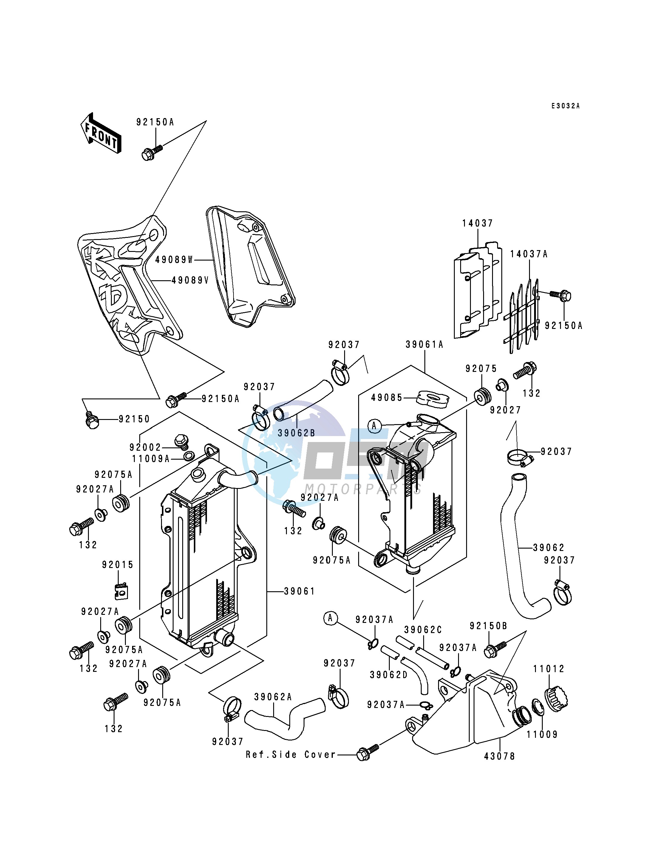 RADIATOR -- KDX200-E6- -