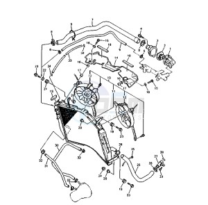 YZF R 750 drawing RADIATOR-HOSE