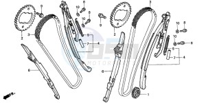 VT1100D2 drawing CAM CHAIN/TENSIONER