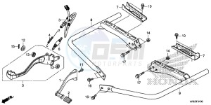 TRX500FM5G TRX500FM Australia - (U) drawing PEDAL/STEP