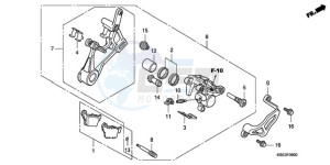 CRF150R9 Europe Direct - (ED) drawing REAR BRAKE CALIPER