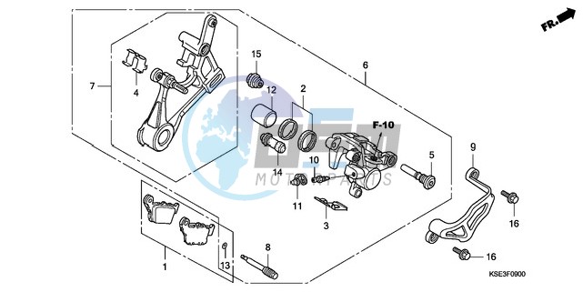 REAR BRAKE CALIPER