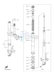 YZF-R1 998 R1 (2CRC 2CRD) drawing FRONT FORK