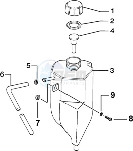 Zip 50 SP H2O Liquid cooling drawing Expansion tank