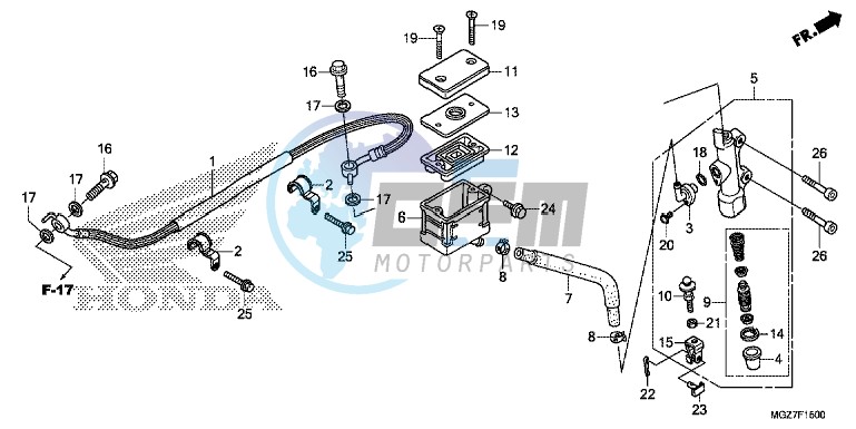 REAR BRAKE MASTER CYLINDER (STD)