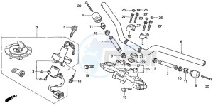 CB500S drawing HANDLE PIPE/TOP BRIDGE (1)