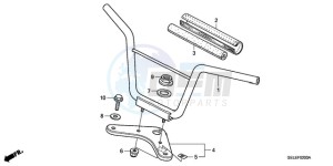 CRF50F9 Australia - (U) drawing HANDLE PIPE/TOP BRIDGE