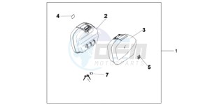 XL700V9 ED drawing PANNIER SET