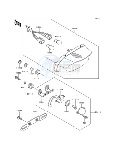 ZX 750 N [NINJA ZX-7RR] (N1-N2) [NINJA ZX-7RR] drawing TAILLIGHT-- S- -