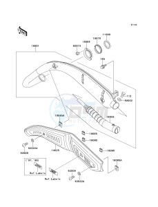 KE 100 B [KE100] (B16-B20) [KE100] drawing MUFFLER-- S- -