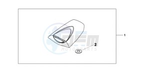 CBR600RRA Korea - (KO / ABS) drawing SEAT COWL VICTORY RED