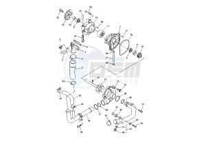 YZF R1 1000 drawing WATER PUMP