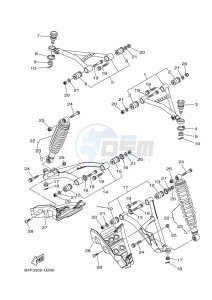 YFM700FWAD GRIZZLY 700 EPS (BDE4) drawing FRONT SUSPENSION & WHEEL