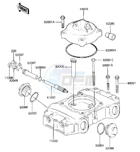 KZ 440 B (B1) drawing CYLINDER HEAD COVER -- 81 B2- -