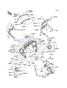 VN1700_VOYAGER_CUSTOM_ABS VN1700KCF GB XX (EU ME A(FRICA) drawing Cowling(Inner)