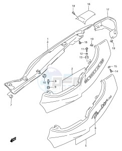 GSF1200 (E2) Bandit drawing FRAME COVER (GSF1200V SV)