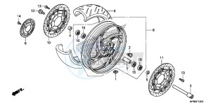 CB1000RF CB1000R 2ED drawing FRONT WHEEL