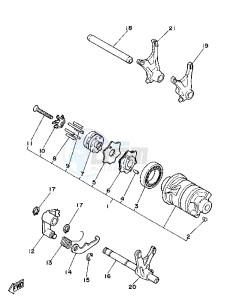 TT A 350 drawing SHIFT CAM AND FORK