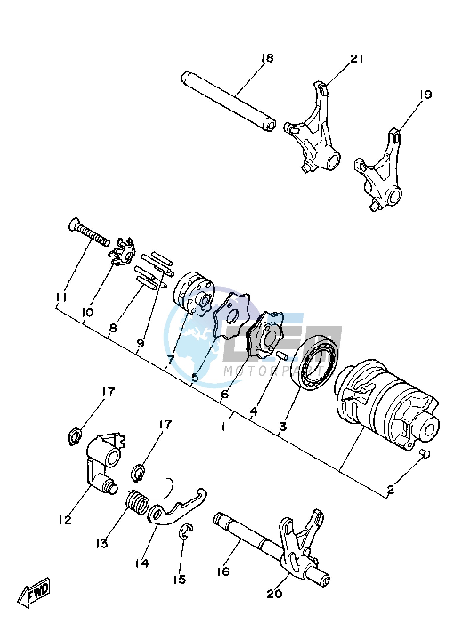 SHIFT CAM AND FORK