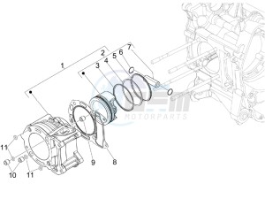 SUPER GTS 300 4T 4V IE ABS E3 (APAC) drawing Cylinder-piston-wrist pin unit