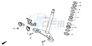 NTV650 drawing STEERING STEM