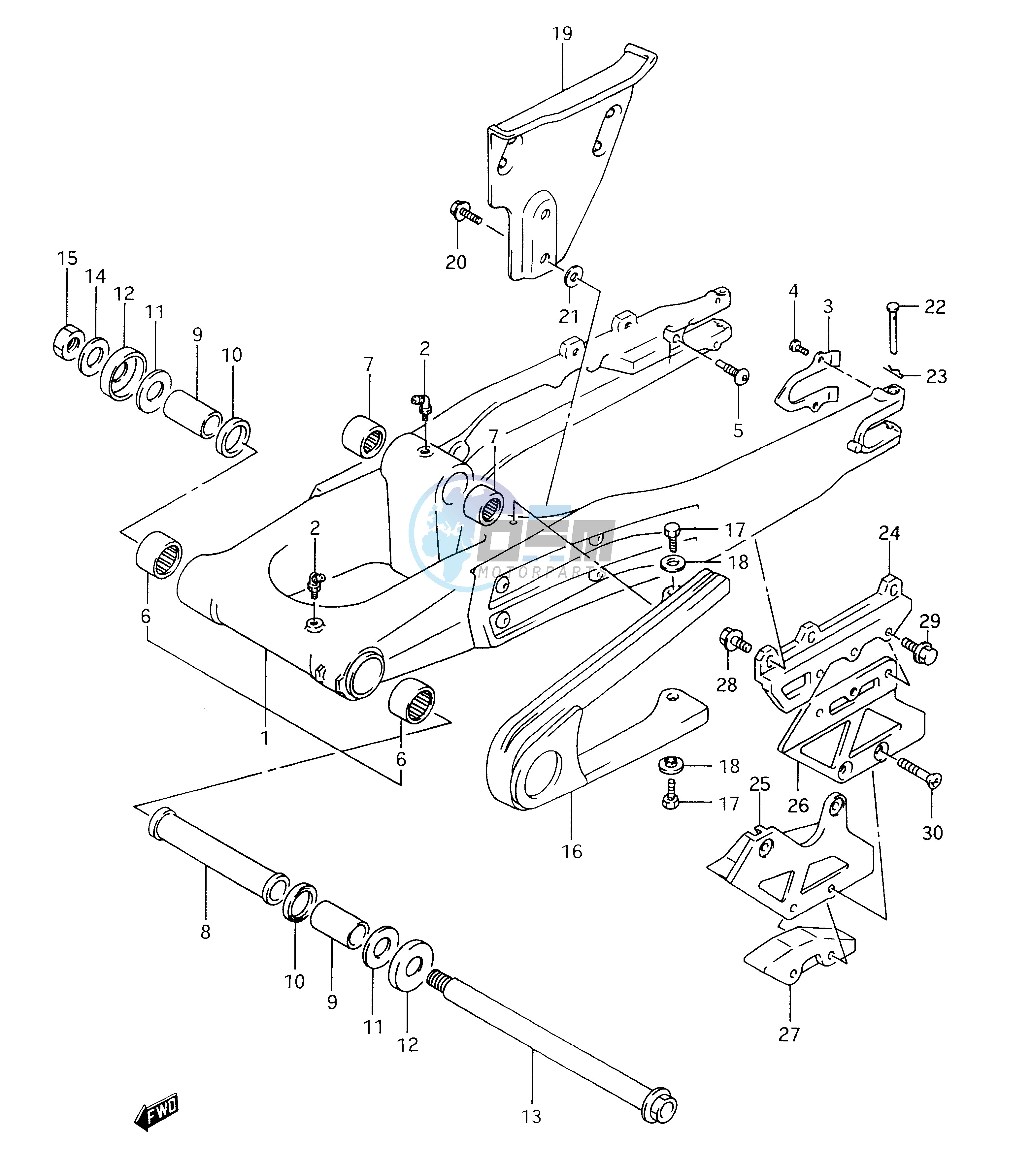 REAR SWINGING ARM (MODEL R)