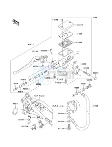 VN 1600 B [VULCAN 1600 MEAN STREAK] (B6F-B8FA) B7FA drawing CLUTCH MASTER CYLINDER