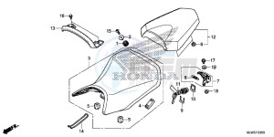 CBR500R England - (3ED) drawing SEAT