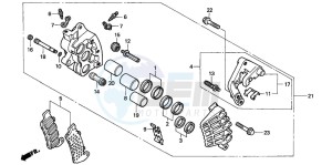 CB1100SF drawing FRONT BRAKE CALIPER (1)