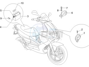 Runner 50 SP drawing Remote control switches - Battery - Horn