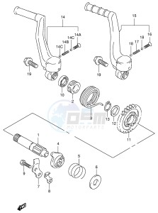 RM125 (E2) drawing KICK STARTER