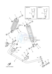 YFM550FWAD YFM550PLE GRIZZLY 550 EPS (2LB8 2LB9) drawing REAR SUSPENSION