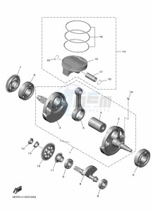 YZ450F (BHR6) drawing CRANKSHAFT & PISTON