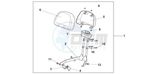 NSA700A9 E / MKH MME drawing BACKREST *NHB01*