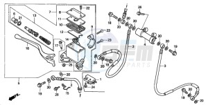 TRX200 FOURTRAX 200 drawing FR. BRAKE MASTER CYLINDER