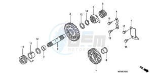 CRF450RA Australia - (U) drawing KICK STARTER SPINDLE