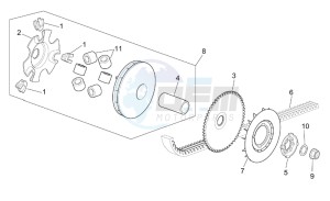 Scarabeo 100 4T e2 drawing Variator