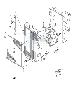 AN650 (E2) Burgman drawing RADIATOR